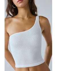 Out From Under - Liv One-Shoulder Textured Seamless Knit Top - Lyst