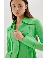 Urban Outfitters - Uo Carmen Seamed Button-down Top - Lyst