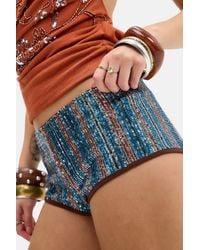 Urban Outfitters - Uo Stripe Sequin Micro Shorts - Lyst