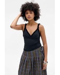 Out From Under - Cammy Ruffle Mesh Cami - Lyst