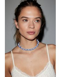 Urban Outfitters - Floral Bead Ribbon Choker Necklace - Lyst