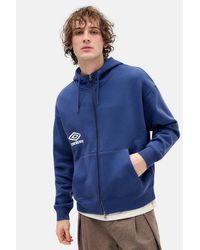 Umbro - Uo Exclusive Navy Zip-through Hoodie - Lyst