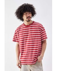 BDG - Red Striped T-shirt - Lyst