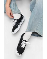 Vans - Black & White Authentic Trainers - Lyst