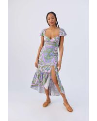 Urban Outfitters Uo Alondra Sheer Midi Dress in Black | Lyst Canada
