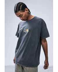 Urban Outfitters - Uo Washed Black Fuji T-shirt - Lyst