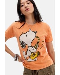 Urban Outfitters - Uo Saxophone Snoopy Relaxed Graphic Tee - Lyst