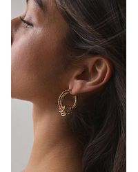 Urban Outfitters - Textured Knot Hoop Earring - Lyst