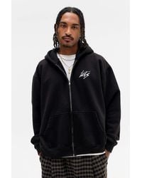 iets frans... - Black Script Embroidered Zip-through Hoodie - Lyst