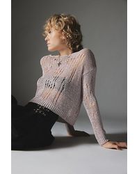 Silence + Noise - Nora Sparkly Open-Knit Sweater - Lyst