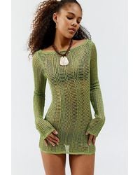 Urban Outfitters - Uo Lydia Semi-Sheer Crochet Mini Dress - Lyst