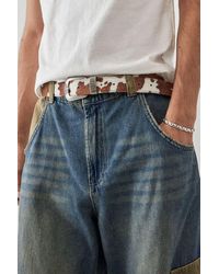 Urban Outfitters - Uo Cow Print Buckle Belt - Lyst