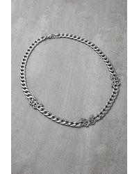 Urban Outfitters Butterfly Curb Chain Necklace - Metallic
