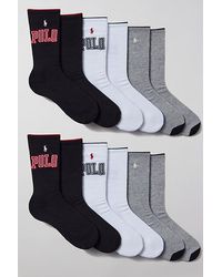 Polo Ralph Lauren - Varsity Logo Crew Sock 6-Pack - Lyst