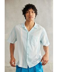 Standard Cloth - Liam Stripe Crinkle Shirt Top - Lyst