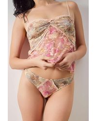 Out From Under - Ruched Front Lace Thong Xs At Urban Outfitters - Lyst