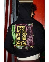 Urban Outfitters - Keith Haring Paradise Garage Puff Print Hoodie Sweatshirt - Lyst