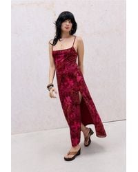 Urban Outfitters - Uo Flocked Mesh Maxi Dress - Lyst
