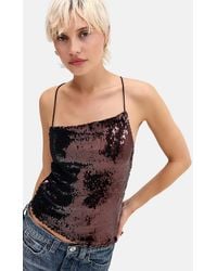 Motel - Brown Annie Sequin Cami Top - Lyst