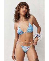 Out From Under - Blue Rose Tanga Bikini Bottoms - Lyst