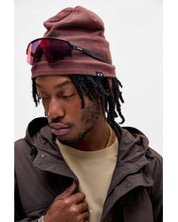 Oakley - Uo Exclusive Brown & Red Stripe Beanie - Lyst