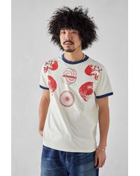 Urban Outfitters - Uo Ecru Atomic Ringer T-shirt - Lyst