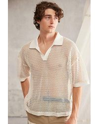 Standard Cloth - Foundation Mesh Polo Shirt Top - Lyst