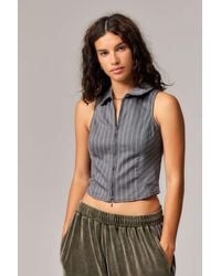 Silence + Noise - Silence + Noise Iris Zip-through Tank Top - Lyst