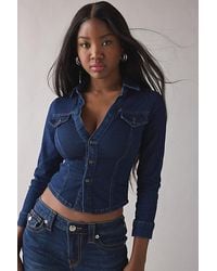 BDG - Polly Denim Slim Long Sleeve Button-Up Shirt - Lyst