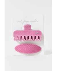 Out From Under - Patterned Claw Clip & Barrette Set - Lyst