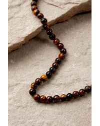 Urban Outfitters - Brown Beaded Stone Choker Necklace - Lyst