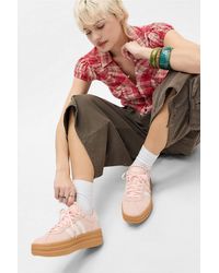 adidas - Pink Vl Court Bold Trainers - Lyst