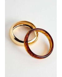 Urban Outfitters - Uo Tortoiseshell & Metal Bangles 2-pack At - Lyst