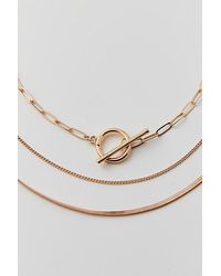 Urban Outfitters - Delicate Chain Toggle Layering Necklace Set - Lyst