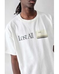 Urban Outfitters - Uo White Lost All Ctrl T-shirt - Lyst