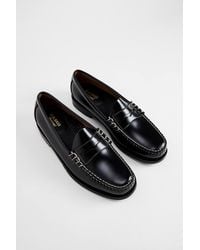G.H. Bass & Co. - G. H. Bass Black Contrast Stitch Penny Loafers - Lyst