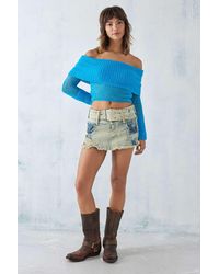 Urban Outfitters - Uo Sophia Sheer Off-the-shoulder Knitted Top - Lyst