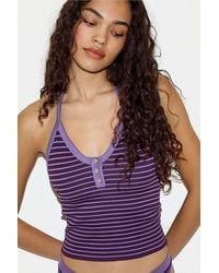 Out From Under - Andi Stripe Halter Seamless Cami - Lyst