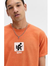 Urban Outfitters - Uo Orange Wfh T-shirt - Lyst