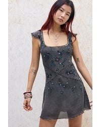 Urban Outfitters - Uo Emmi Embroidered Mini Dress - Lyst