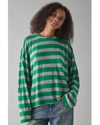 Vintage & ReMADE by UO - Remade By Uo Remnants Striped Drippy Sleeve Top - Lyst
