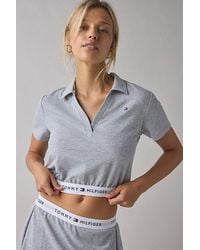 Out From Under,Tommy Hilfiger - Out From Under X Tommy Hilfiger Cropped Polo Top - Lyst