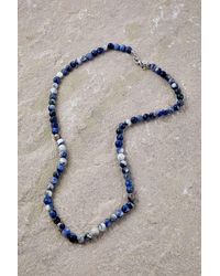Urban Outfitters Semi-precious Round Stone Choker Necklace - Blue