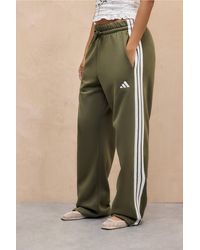 adidas - Olive 3-stripes Baggy Track Pants - Lyst