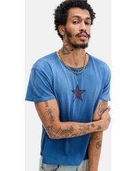 Jaded London - Navy Star Sun Faded Graphic Tee - Lyst