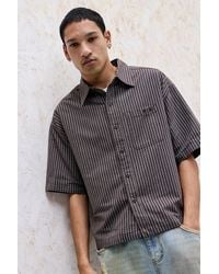 BDG - Brown Stripe Arlo Shirt - Lyst