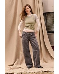 BDG - Kayla Lowrider Jacquard Pinstripe Jeans - Lyst