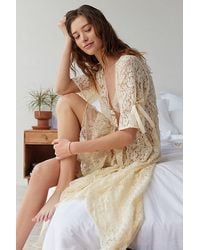 Urban Outfitters - Sheer Lace Robe - Lyst