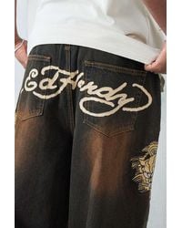 Ed Hardy - Uo Exclusive Tinted Denim Dragon Jeans - Lyst