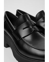 Camper - Milah Leather Heeled Loafer Shoes - Lyst